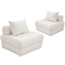Ella 76cm Boucle Lounge Chairs (Set of 2)